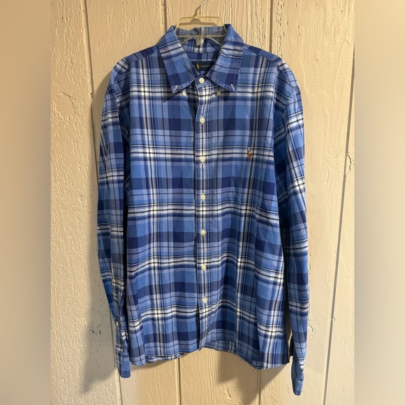 Polo Ralph Lauren Other - Polo Ralph Lauren men’s large button down shirt blue plaid